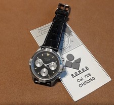 OROLOGIO MONDIA MISTRAL CRONO UNISEX QUARZO ACCIAIO CINTURINO PELLE NUOVO