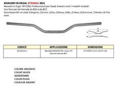 Manubrio argento in ergal