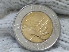 Moneta Repubblica Italiana da 500 LIRE 1998 Italia: 20° IFAD 1978 - 1998