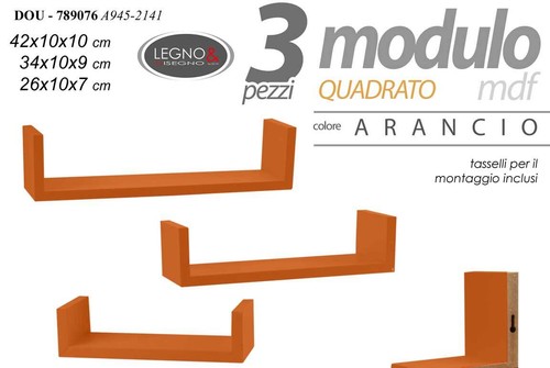 Set mensole parete - set, 3