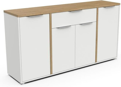 Buffet bianco rovere 160 7 - bianco, 160.7