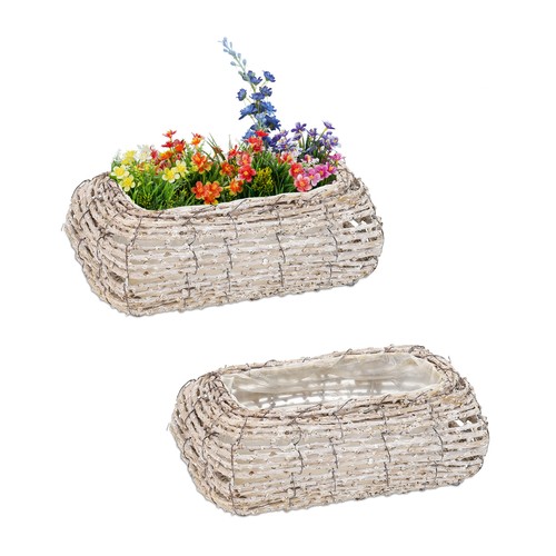 Set vasi rattan intrecciato - set,