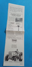 PUBBLICITA'  1969  TRATTRICE TRATTORE FENDT MOTO TRIVELLA GENERAL ADVERT WERBUNG