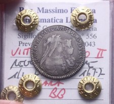 NL* SAVOIA VITTORIO AMEDEO II 1/2 LIRA ARGENTO 1677 R BB Perizia Filisina M