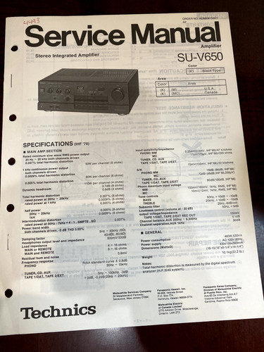 Technics v650 suv650 - su-v650,