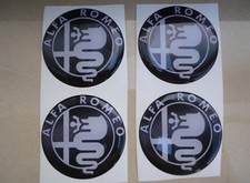 TUNING COPRIMOZZI STICKERS 3D X 4 PZ 5 cm ALFA ROMEO STELVIO GT SPIDER 146 GTV