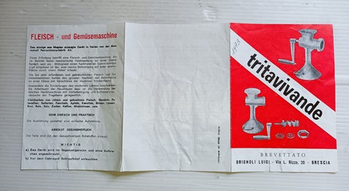 Depliant vintage tritavivande - depliant,