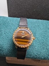 Orologio meccanico donna Raymond Weil quadrante occhio di tigre placcato oro 681 svizzero