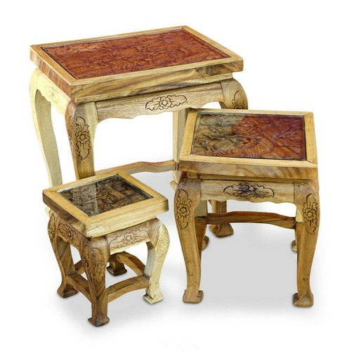 Set tavolini legno - di,