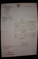 POLIZIA-RAVENNA-LUGO-REGNO-SARDO-1860-APPLICATO P.S.-STORIA POSTALE-MILITARIA