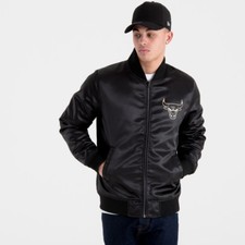 Bomber in raso nero 'n' oro