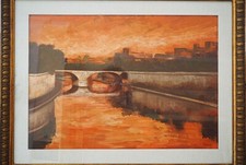 Ugo Attardi, olio su tela