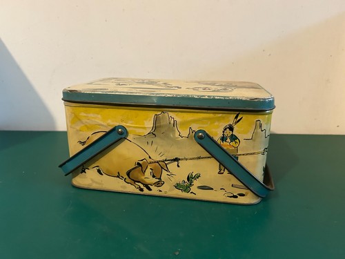 Scatola latta vintage con - vintage,