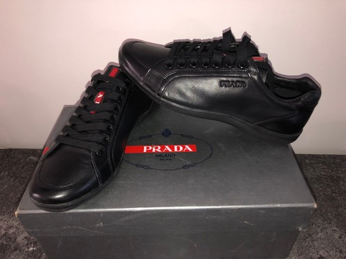 Sneakers noir prada plume - prada,
