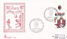 MILAN CAMPIONE D'ITALIA 1991-92 FDC CAPITOLIUM 1992 CON BANDELLA