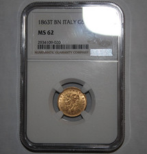 5 Lire 1863 Regno d'Italia Re