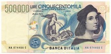 500000 LIRE BANCA D'ITALIA