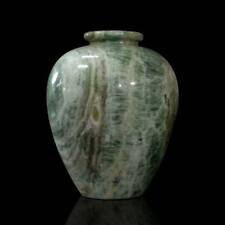 Vaso da Tavolo Scultura in Onice Verde Smeraldo Classic Onyx Table Vase H.23cm