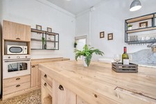 Cucina RIALTO base colonna pensili Isola INDUSTRIAL frassino massello SU MISURA