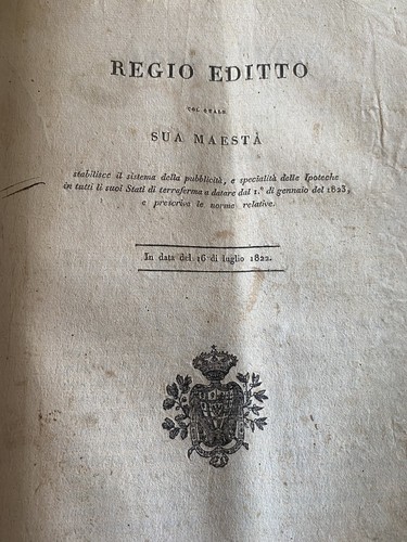 Antico manifesto regio editto - manifesto,