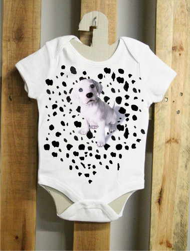 Dalmata body j379 bianco love - body,