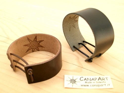 Bracciale polsino pelle - polsino,