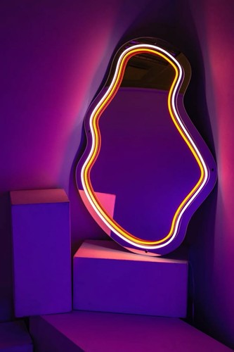 Insegna neon specchio - insegna, cuore