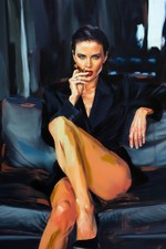 Poster donna sigaro arte