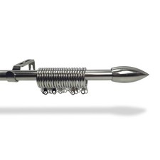 BASTONE IN ACCIAIO Per TENDA Regolabile DIAMETRO 19 MM. Completo DI ANELLI mod. 