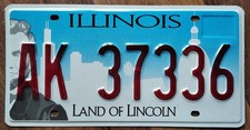 TARGA ILLINOIS Originale TARGHE auto AMERICANE USA Chicago Lincoln america us66