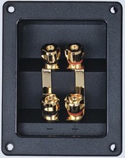 TC06 Vaschetta porta contatti rettangolare in ABS - Bi-Wiring gold ergo contact