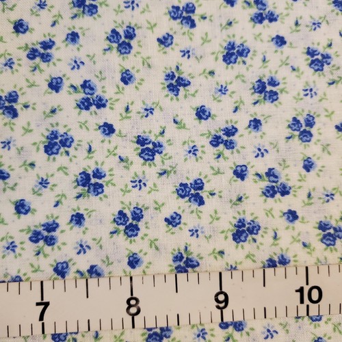 Tessuto fiori blu shabby - , chic