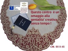 Centro ovale fatto a mano lino