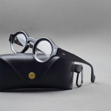 Occhiali da vista retrò rotondi in acetato per uomo donna neri montature classiche spesse