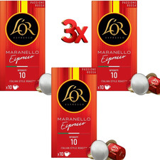 LOR Espresso PASSIONE ROSSA MARANELLO Capsule Caffè 3 x Confezioni (30 Cialde)