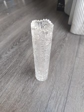 Vaso fiore singolo cristallo di Boemia 20 x 5 cm