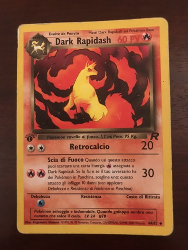 Carta pokemon dark rapidash - pokemon,