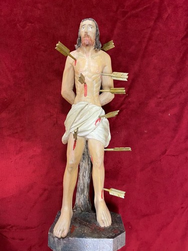 Antica statua legno - antica,