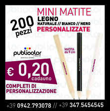 200 MINI MATITE PERSONALIZZATE STAMPATE