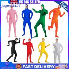 Costume uomo e donna invisibile morph vestito festa corpo intero spandex viso aperto