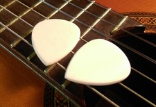 2 Zebu Bone Guitar Picks +