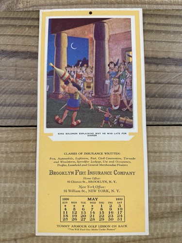 Calendario 1930 brooklyn fire - 1930,