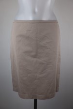 LUISA SPAGNOLI GONNA DONNA WOMAN SKIRT Tg. 44 CASUAL VINTAGE BEIGE LOGO CERNIERA