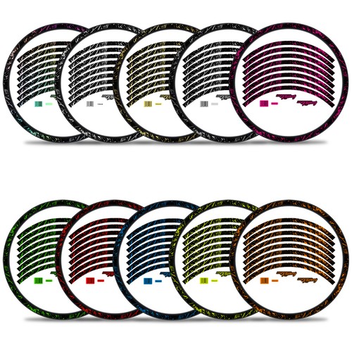 Set adesivi cerchi bici mtb - adesivi,