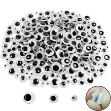 300 Pezzi Occhi Mobili Giocattolo Autoadesivi 4mm 10mm per Fai da te