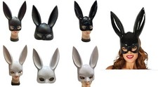 CARNEVALE HALLOWEEN MASCHERA CONIGLIO CONIGLIETTA PLAYBOY BIANCA NERA MASK BUNNY