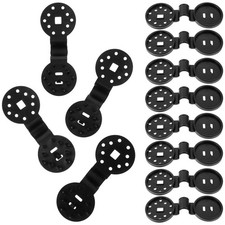 25 Pezzi Clip Rete Parasole in Plastica Clip in Panno Nero per Parasole Serra