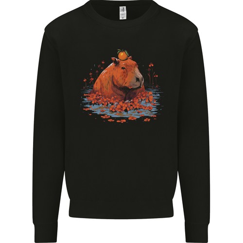Felpa uomo capibara arancione - uomo,
