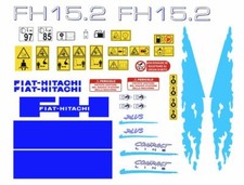 Fiat-Hitachi fh 15.2 decalcomanie adesive, kit Completo