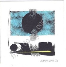 Elvio Becheroni - Piccola stampa numerata - 1974 - firmata - n. 36 di 70
